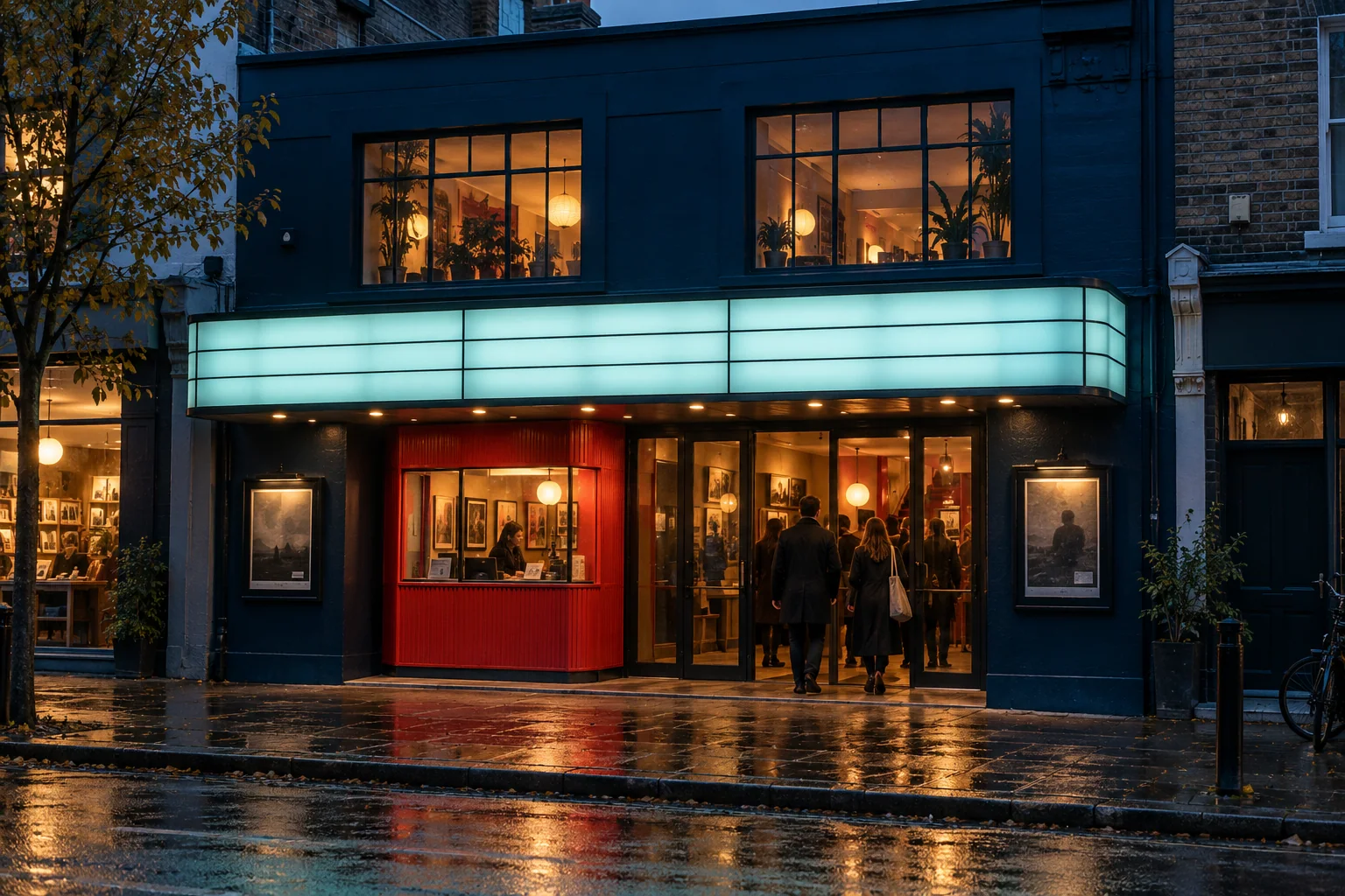 Afterlight Cinema — 01 — Un cine independiente a la hora azul: identidad a escala de calle.