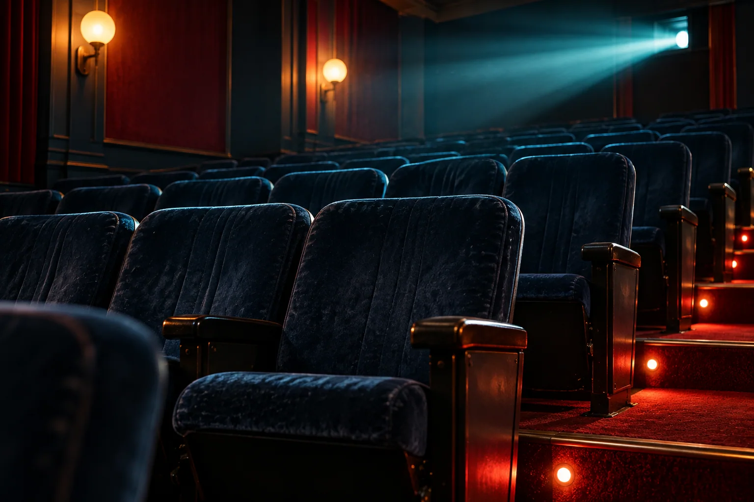 Afterlight Cinema — 02 — La sala antes de la sesión: asientos, luz y textura.