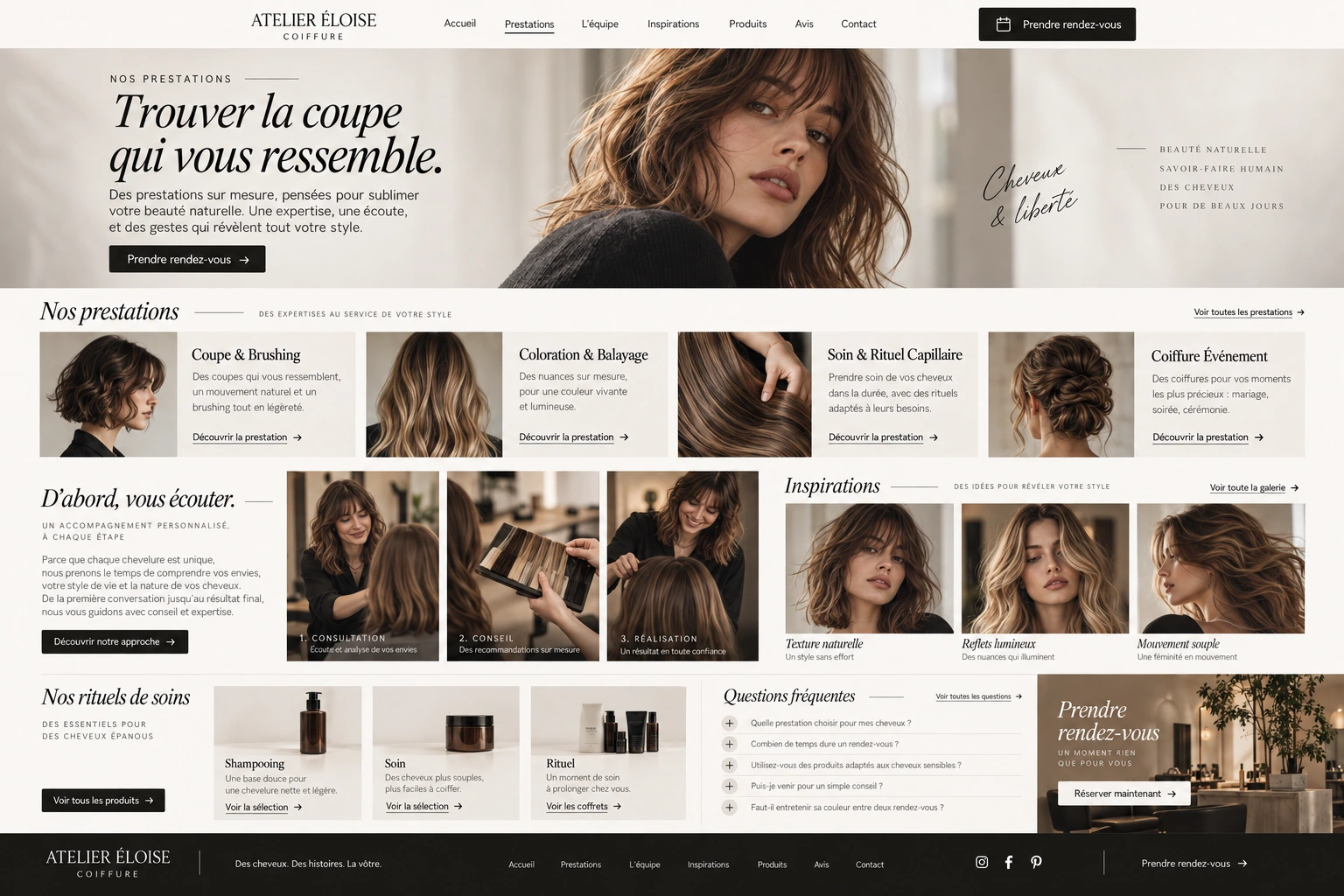 Atelier Éloise Coiffure — Prestaciones, inspiración y rituales: más allá de la portada.
