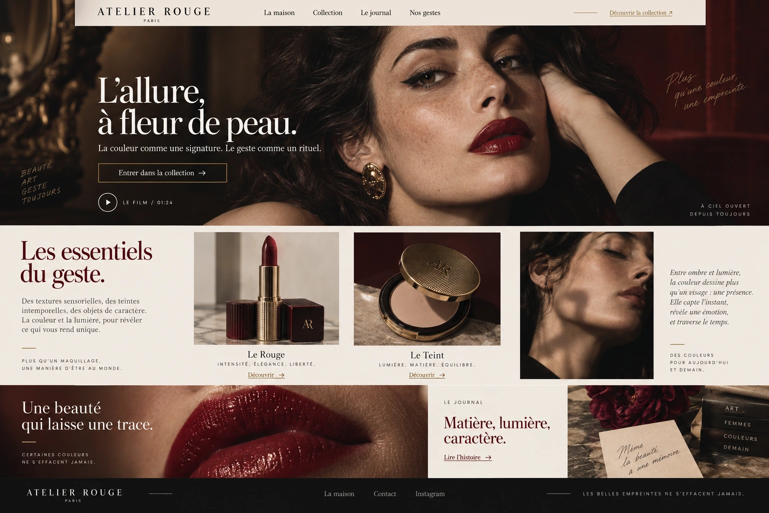 Atelier Rouge — Atelier Rouge: la imagen editorial que da origen al universo de marca.
