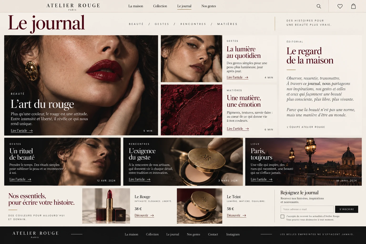 Atelier Rouge — Journal: categorías, artículos y descubrimiento editorial.