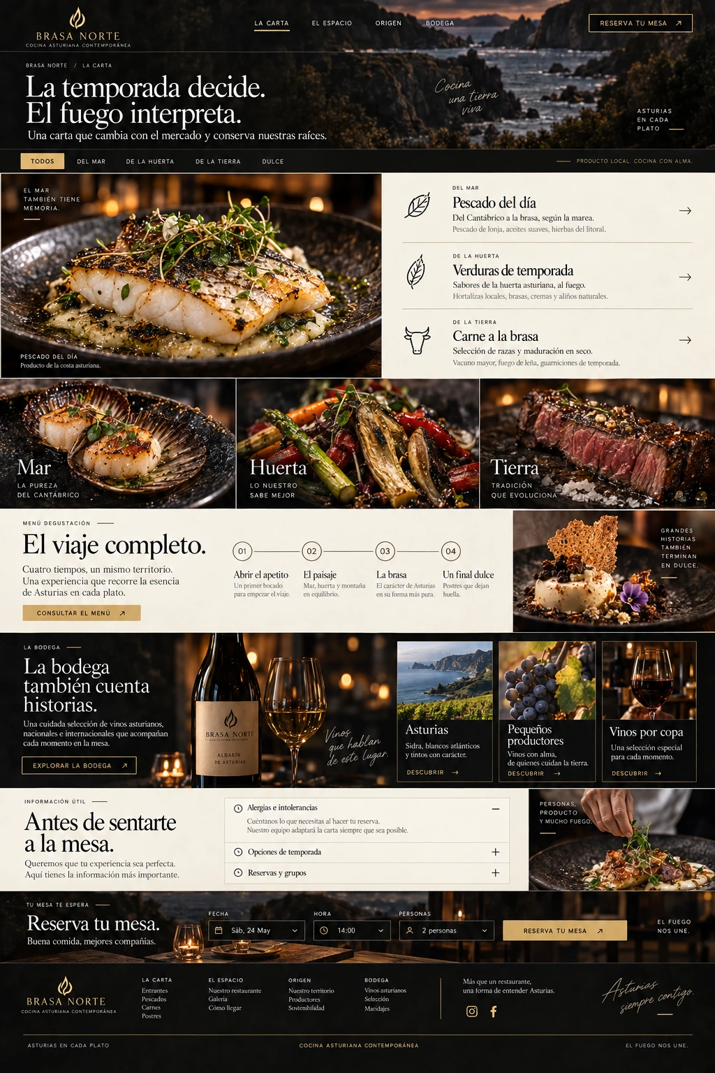 Brasa Norte — Concept project: 02 / Tasting menu, wine cellar and seasonal produce