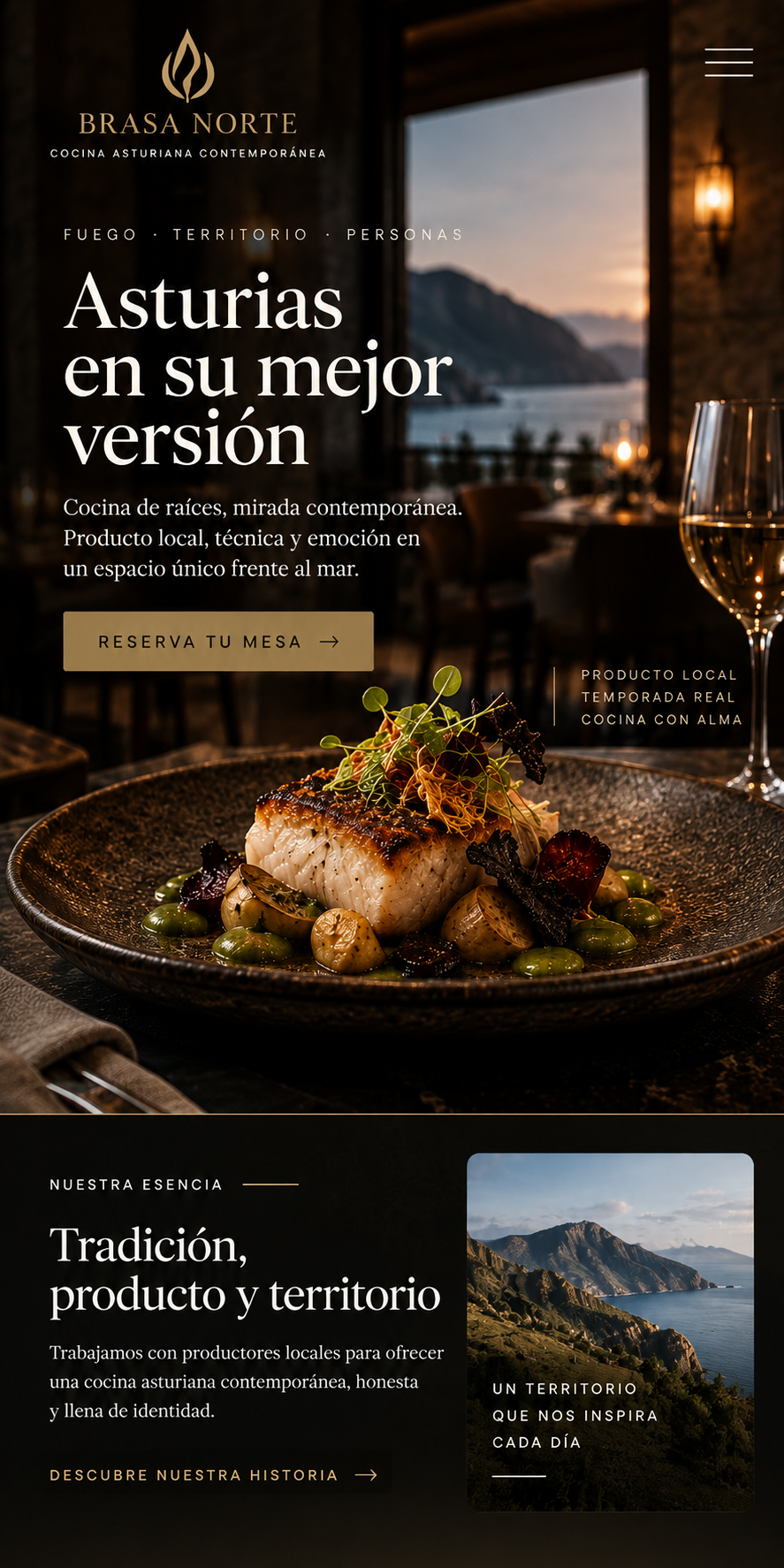Brasa Norte — Concept project: 03 / El inicio en móvil
