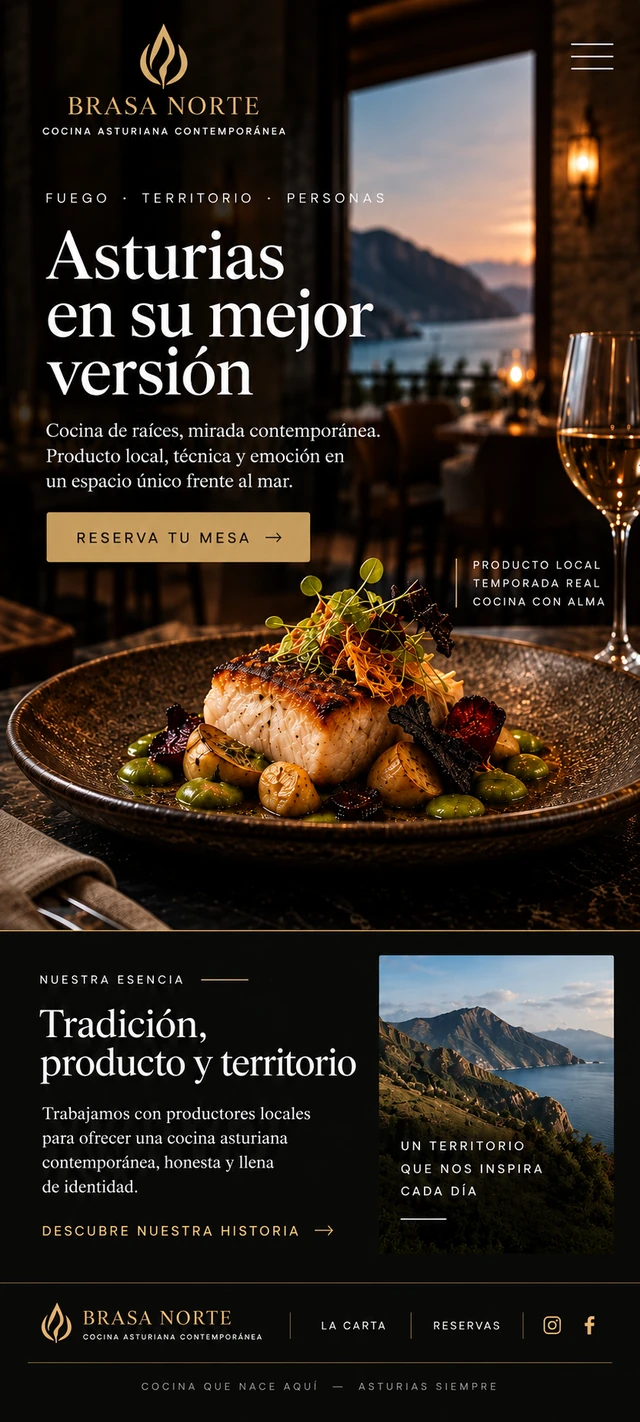 Brasa Norte — the same identity on mobile