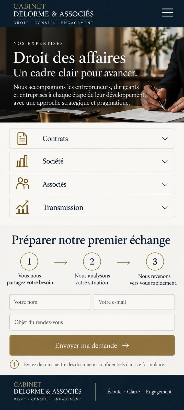 Cabinet Delorme & Associés — Legal expertise and first consultation.