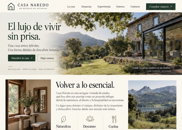 Casa Naredo — desktop composition