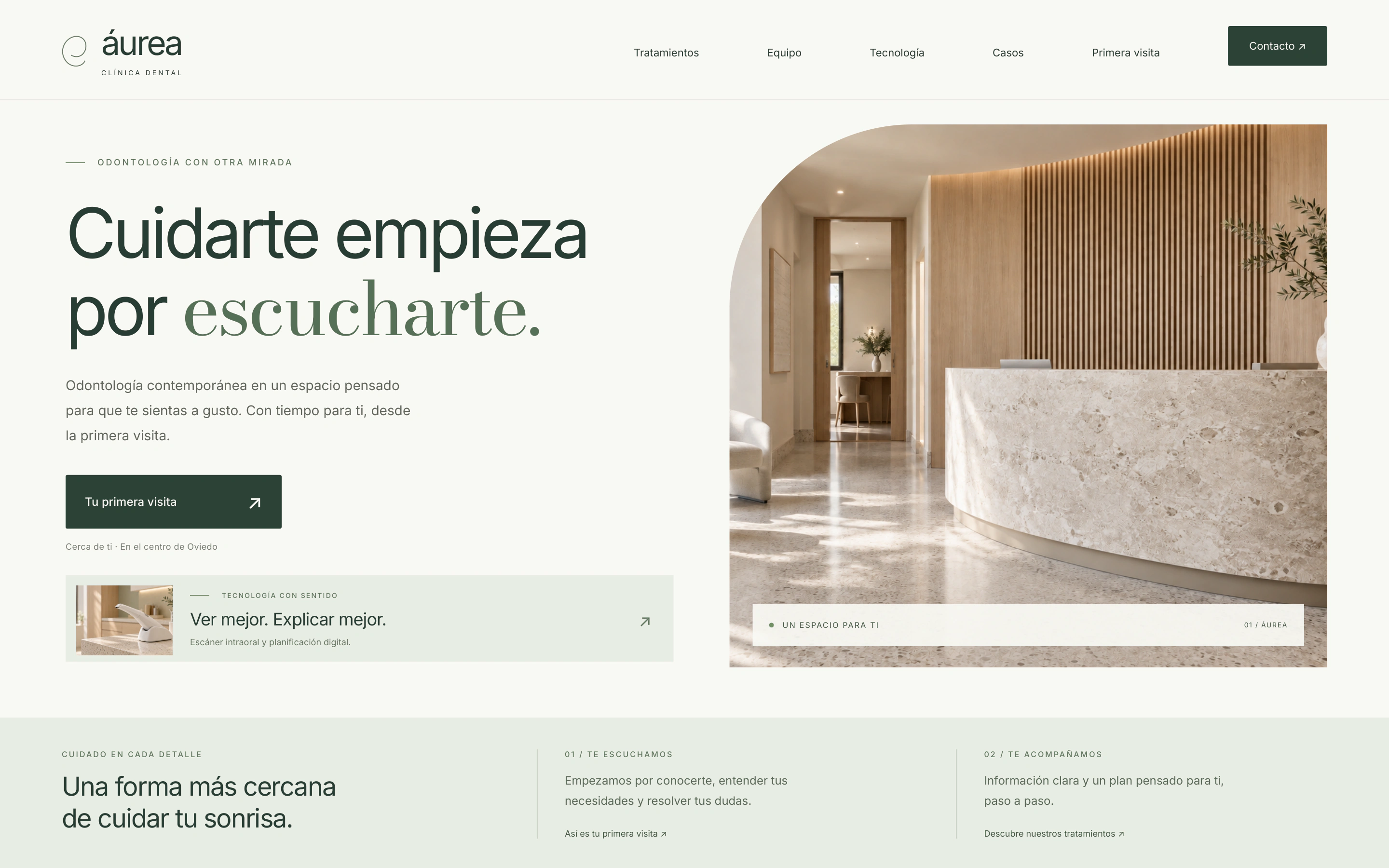 Clínica Áurea — Concept project: 01 / La primera impresión