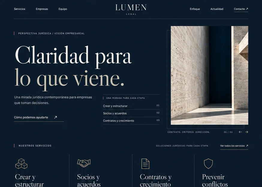 Lumen Legal — desktop composition