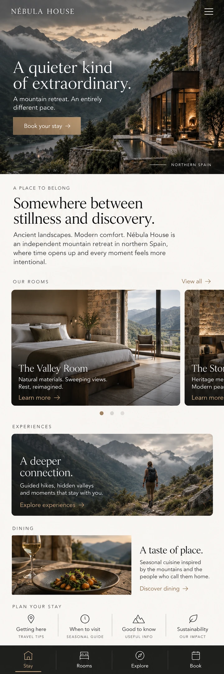Nébula House — Descubrir el lugar · página larga