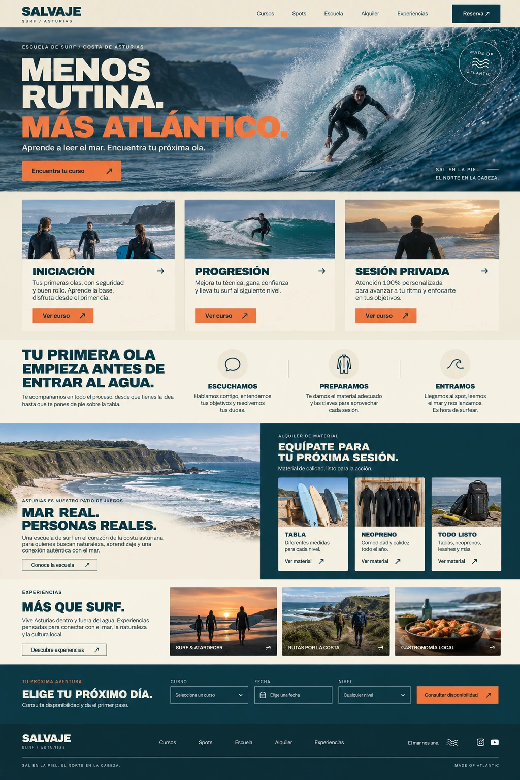 Salvaje Surf — Concept project: 01 / The first impression