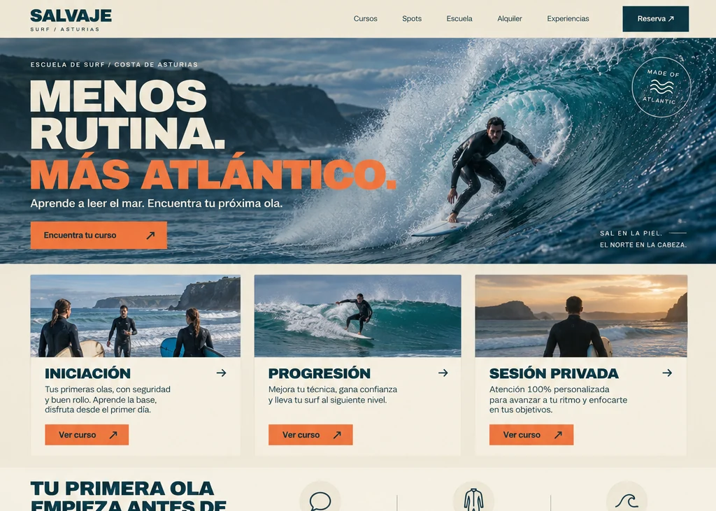 Salvaje Surf — desktop composition